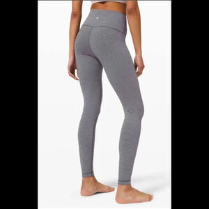 Lululemon Wunder Under High-Rise Tight 28' Luxtreme Gray & Pink Leggings Size 8